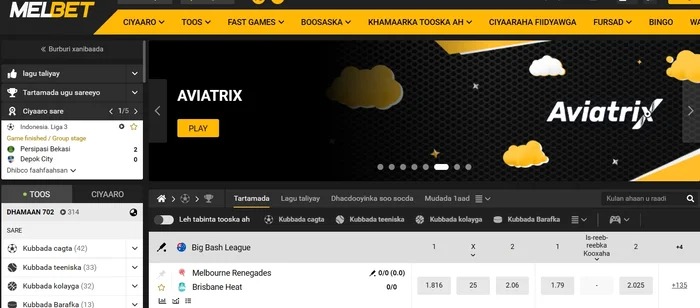 Bookmaker Melbet Somalia