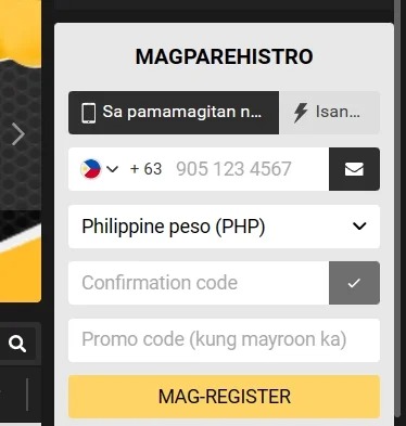 Registration in Melbet PH