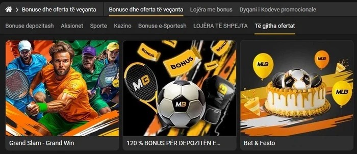 Bonuse dhe promovime të MELbet com