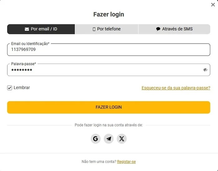 Login no Melbet br